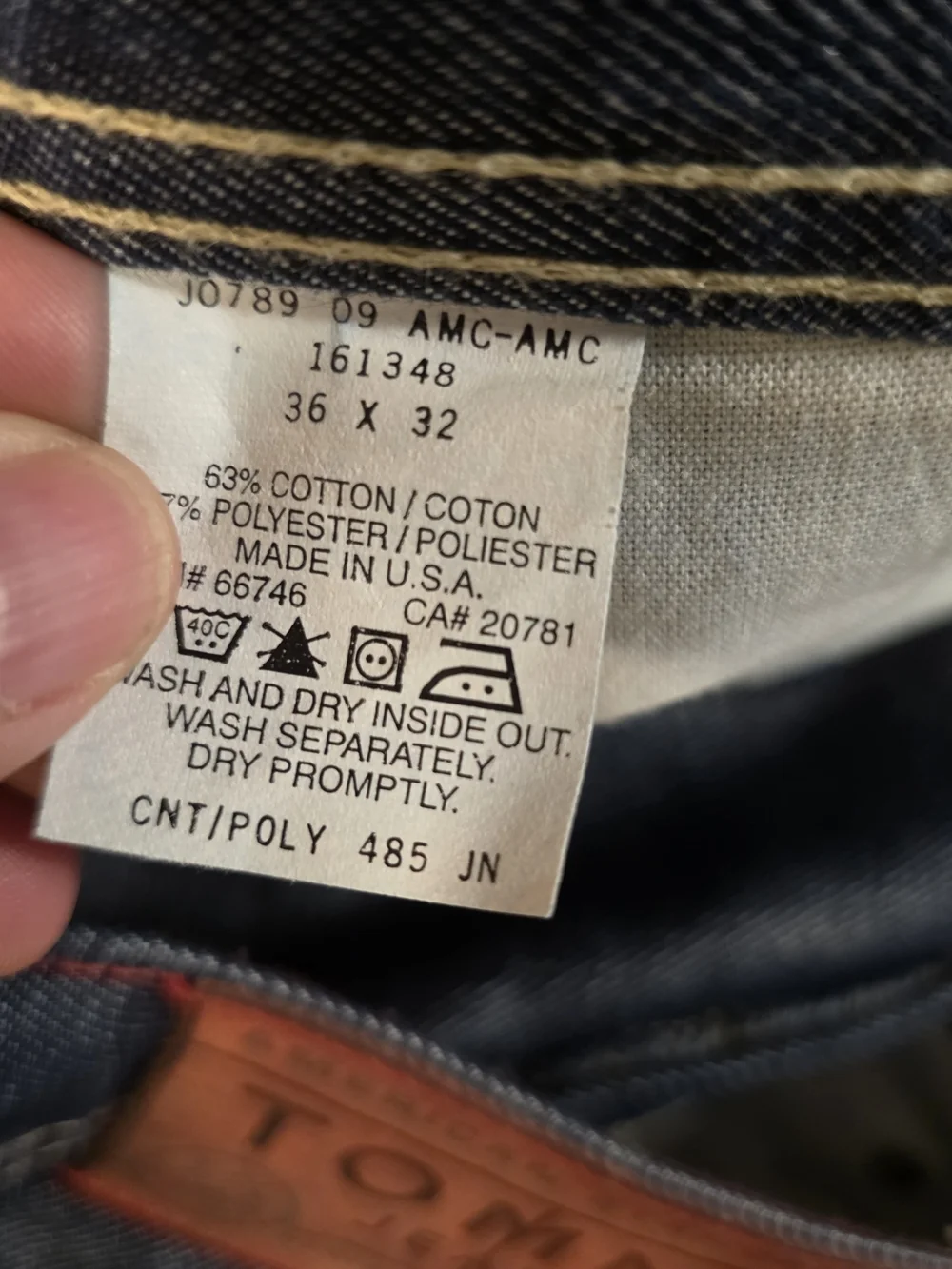 Tommy Hilfiger Denim Jeans Made In USA 36/32 Red Stitch Red Brand Tag